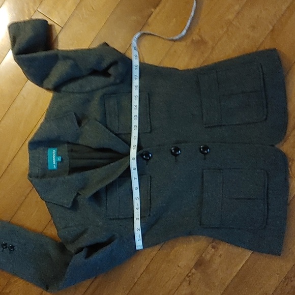 Vintage La Redoute Herringbone wool blend blazer - Picture 4 of 9